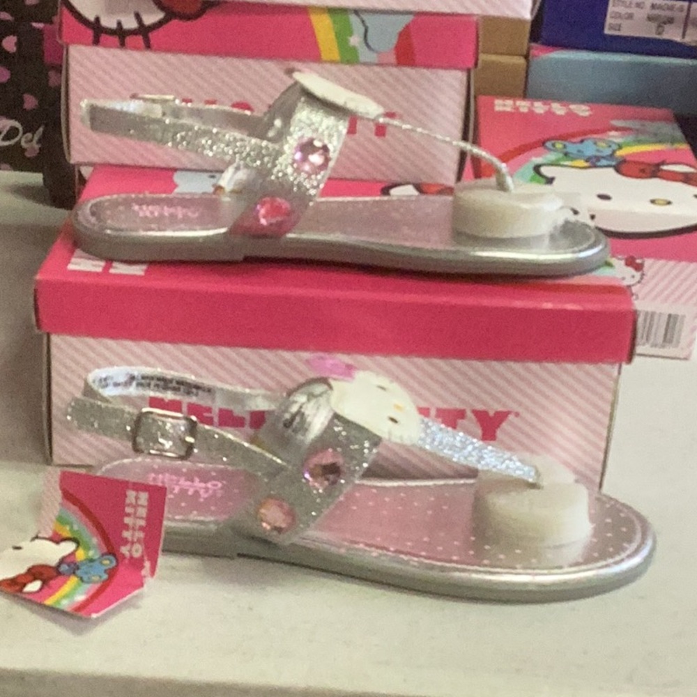 Hello Kitty Silver and Pink Sandals for Casual Summer Wear
